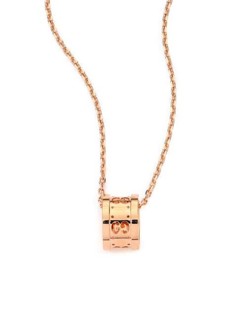 gucci twirl rose gold|GUCCI 18K Rose Gold Icon Twirl Necklace .